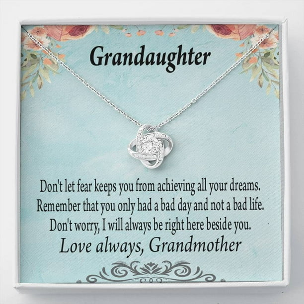 Granddaughter Necklace Grandchild to Grandma Forever Love CZ Heart Pendant Message Card Granddaughter Necklace Grandchild to Grandma Forever Love CZ Heart Pendant Message Card